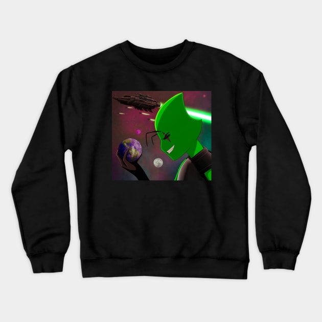 Hax with Earth and warship - Coexistence comic Crewneck Sweatshirt by Coexistence The Series